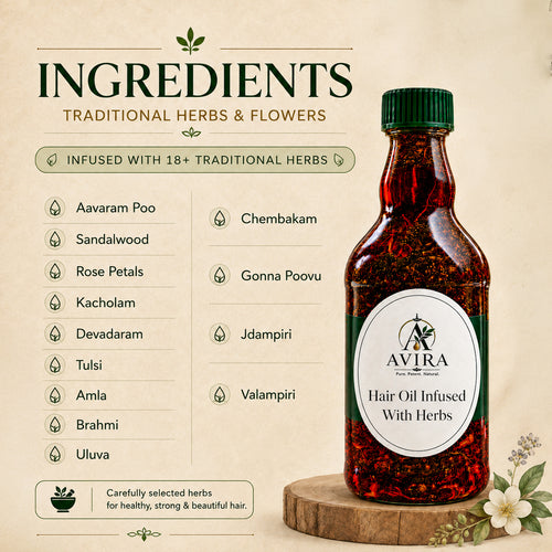 AVIRA Herbal Infusion Combo (Avira Hair Oil + Avira Herbal Hair Mix)
