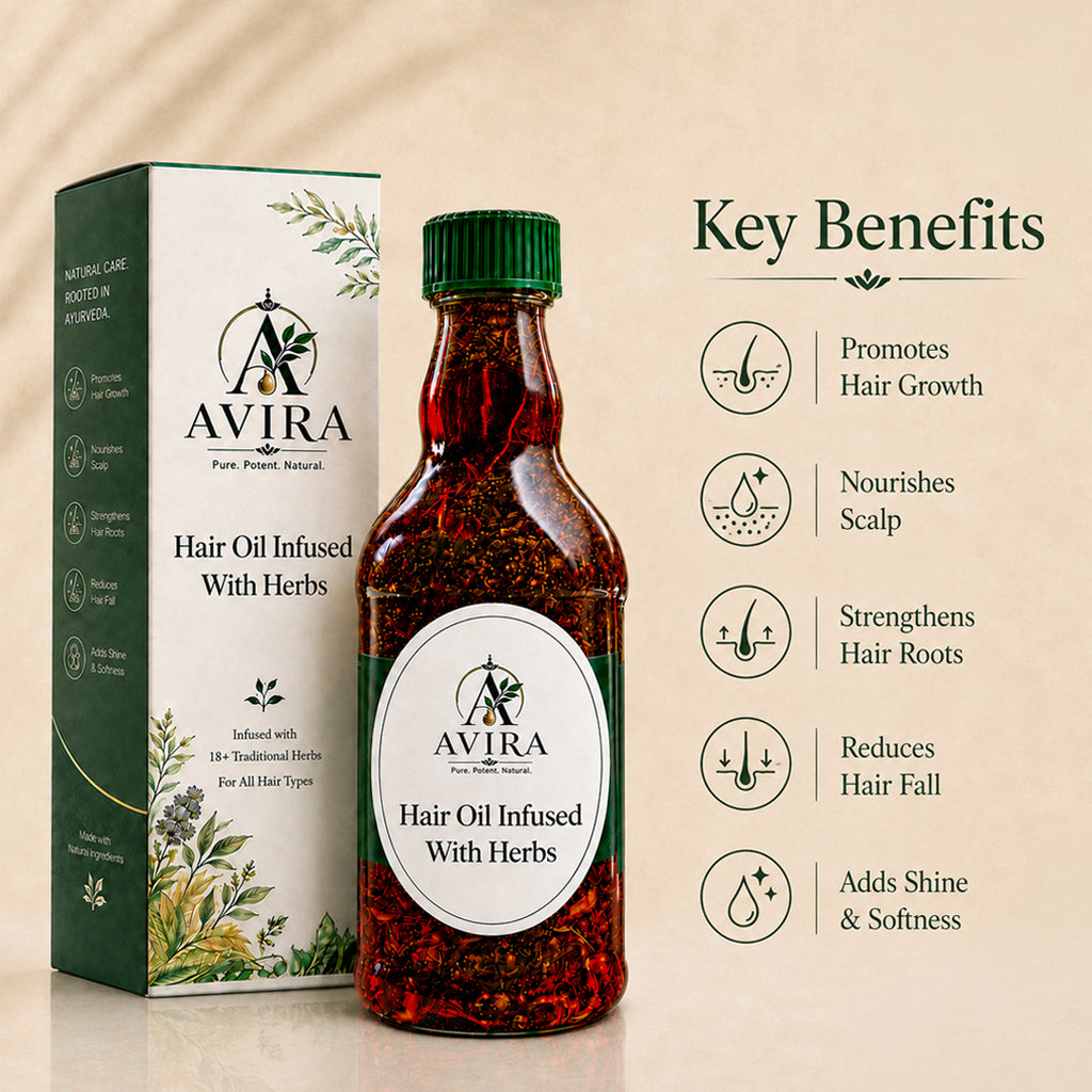 AVIRA Herbal Infusion Combo (Avira Hair Oil + Avira Herbal Hair Mix)